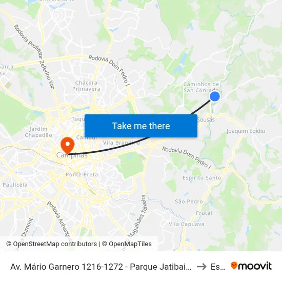 Av. Mário Garnero 1216-1272 - Parque Jatibaia (Sousas) Campinas - SP Brasil to Esamc map