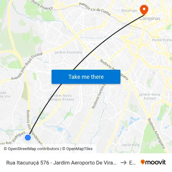 Rua Itacuruçá 576 - Jardim Aeroporto De Viracopos Campinas - SP 13056-094 Brasil to Esamc map