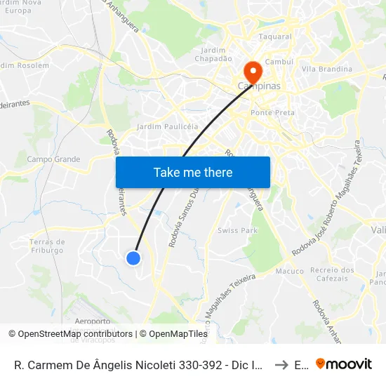 R. Carmem De Ângelis Nicoleti 330-392 - Dic IV (Conjunto Hab. Lech Walesa) Campinas - SP 13054-411 Brasil to Esamc map