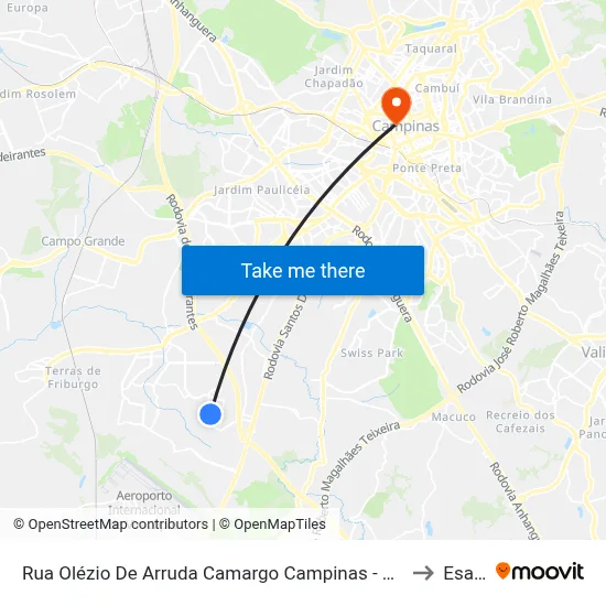 Rua Olézio De Arruda Camargo Campinas - São Paulo Brasil to Esamc map