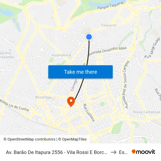 Av. Barão De Itapura 2556 - Vila Rossi E Borchi Campinas - SP Brasil to Esamc map