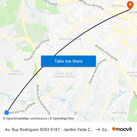 Av. Ruy Rodrigues 5093-5187 - Jardim Yeda Campinas - SP 13060-646 Brasil to Esamc map