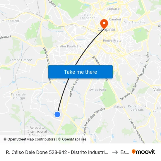 R. Célso Dele Done 528-842 - Distrito Industrial Campinas - SP 13054-711 Brasil to Esamc map