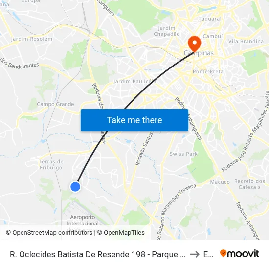 R. Oclecides Batista De Resende 198 - Parque Das Industrias Campinas - SP 13056-073 Brasil to Esamc map