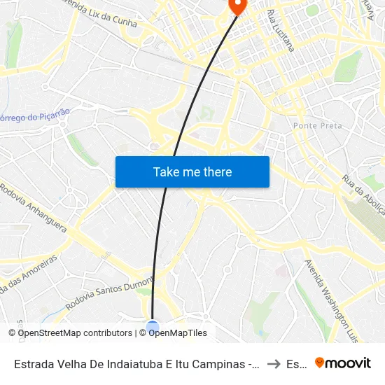 Estrada Velha De Indaiatuba E Itu Campinas - São Paulo 13053-035 Brasil to Esamc map