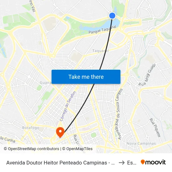 Avenida Doutor Heitor Penteado Campinas - São Paulo 13087 Brasil to Esamc map