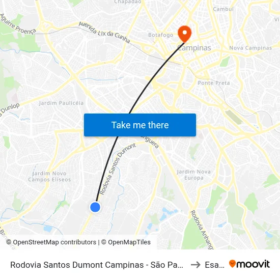 Rodovia Santos Dumont Campinas - São Paulo 13051 Brasil to Esamc map