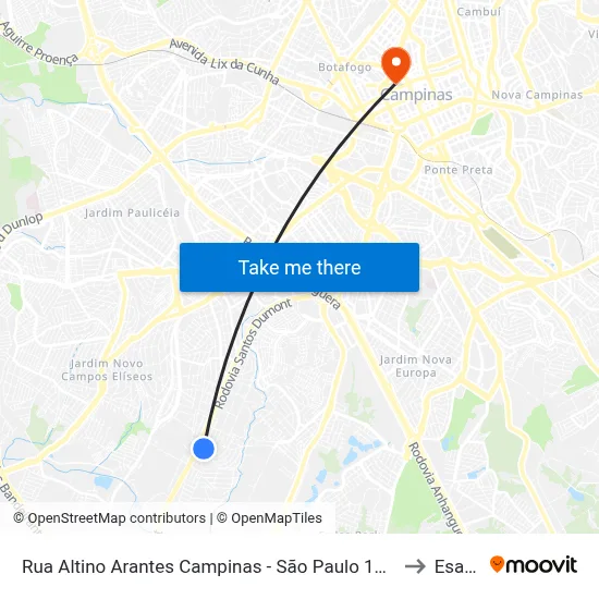 Rua Altino Arantes Campinas - São Paulo 13051 Brasil to Esamc map
