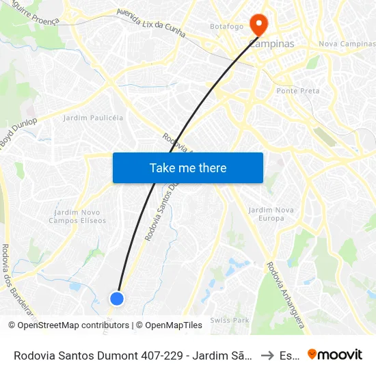 Rodovia Santos Dumont 407-229 - Jardim São José Campinas - SP Brasil to Esamc map
