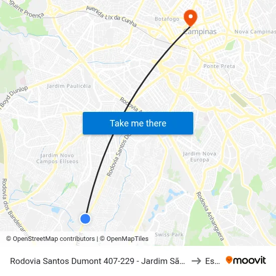 Rodovia Santos Dumont 407-229 - Jardim São José Campinas - SP Brasil to Esamc map