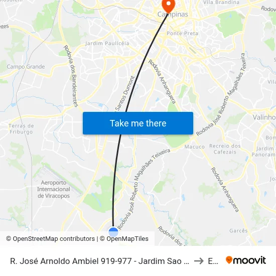 R. José Arnoldo Ambiel 919-977 - Jardim Sao Domingos Campinas - SP 13053-341 Brasil to Esamc map