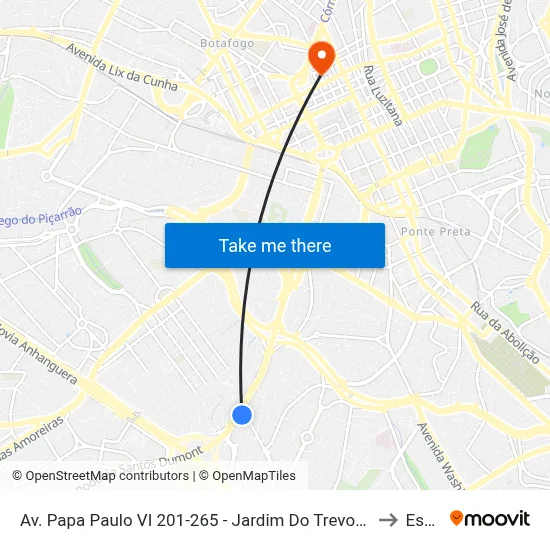 Av. Papa Paulo VI 201-265 - Jardim Do Trevo Campinas - SP Brasil to Esamc map