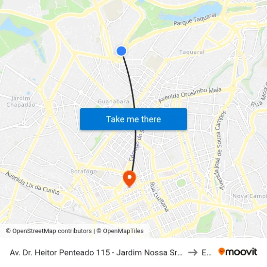 Av. Dr. Heitor Penteado 115 - Jardim Nossa Sra. Auxiliadora Campinas - SP 13075-185 Brasil to Esamc map