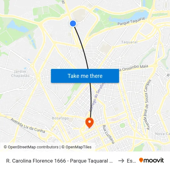 R. Carolina Florence 1666 - Parque Taquaral Campinas - SP 13073-225 Brasil to Esamc map