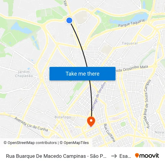 Rua Buarque De Macedo Campinas - São Paulo Brasil to Esamc map