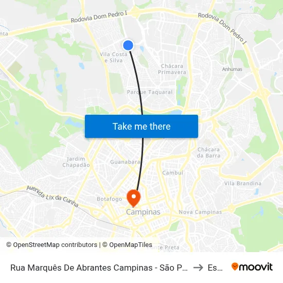 Rua Marquês De Abrantes Campinas - São Paulo 13081 Brasil to Esamc map