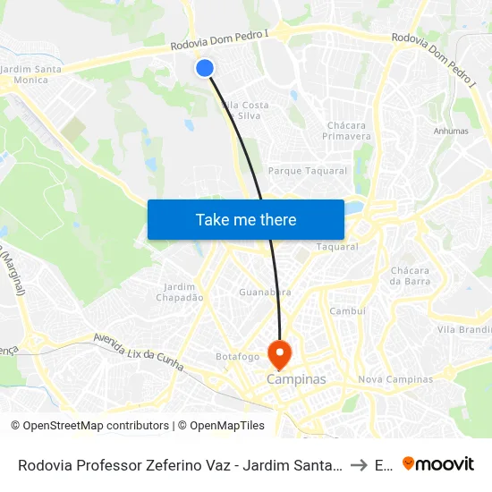 Rodovia Professor Zeferino Vaz - Jardim Santa Genebra II (Barao Geraldo) Campinas - SP 13084-751 Brasil to Esamc map