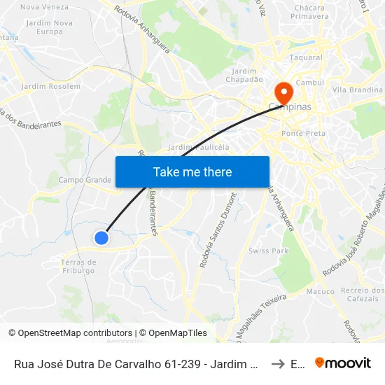 Rua José Dutra De Carvalho 61-239 - Jardim Maria Helena Campinas - SP 13056-733 Brasil to Esamc map