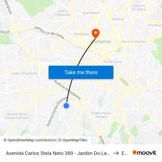 Avenida Carlos Stela Neto 389 - Jardim Do Lago Continuacao Campinas - SP Brasil to Esamc map