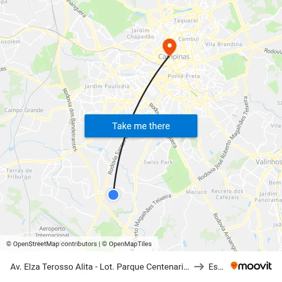 Av. Elza Terosso Alita - Lot. Parque Centenario Campinas - SP Brasil to Esamc map