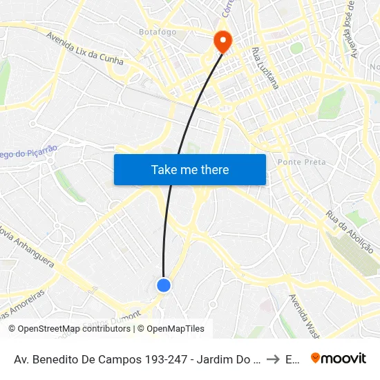 Av. Benedito De Campos 193-247 - Jardim Do Trevo Campinas - SP 13030-100 Brasil to Esamc map