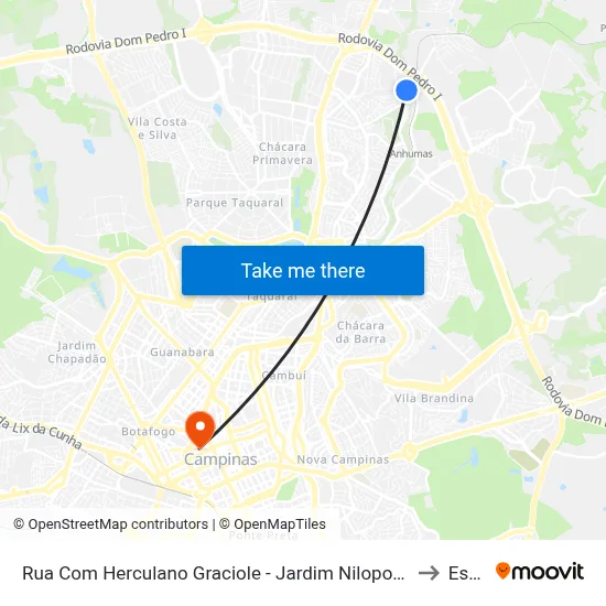 Rua Com Herculano Graciole - Jardim Nilopolis Campinas - SP Brasil to Esamc map