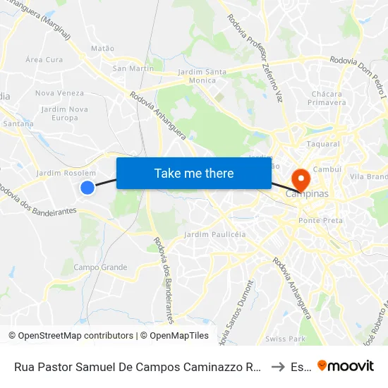 Rua Pastor Samuel De Campos Caminazzo Rp 4-16 Hortolândia - São Paulo Brasil to Esamc map