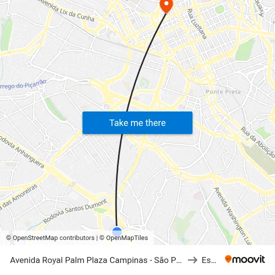Avenida Royal Palm Plaza Campinas - São Paulo 13051 Brasil to Esamc map