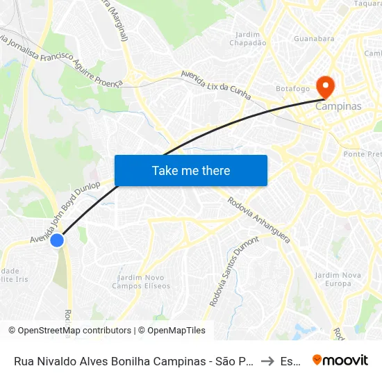 Rua Nivaldo Alves Bonilha Campinas - São Paulo 13059 Brasil to Esamc map