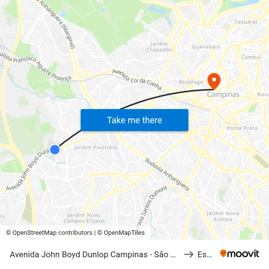 Avenida John Boyd Dunlop Campinas - São Paulo 13060 Brasil to Esamc map