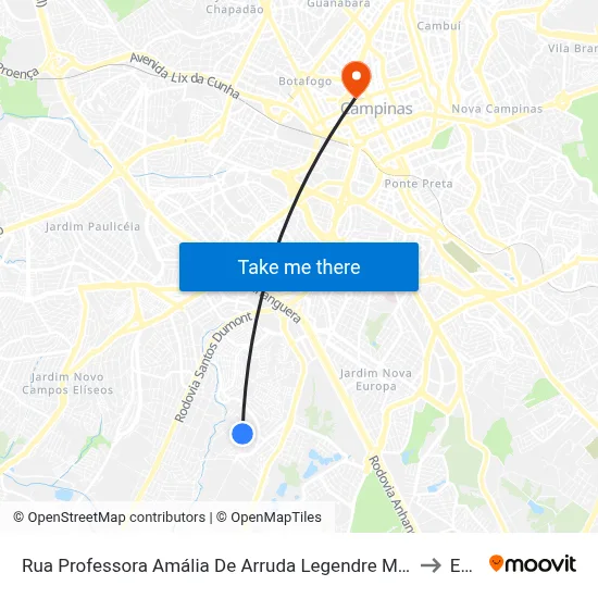 Rua Professora Amália De Arruda Legendre Martini Campinas - São Paulo 13051 Brasil to Esamc map