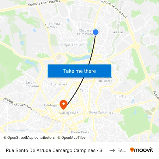 Rua Bento De Arruda Camargo Campinas - São Paulo 13088 Brasil to Esamc map