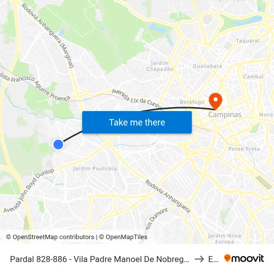 Pardal 828-886 - Vila Padre Manoel De Nobrega - Jardim Ipaussurama Campinas - SP 13061-223 Brasil to Esamc map