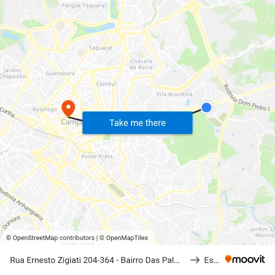 Rua Ernesto Zigiati 204-364 - Bairro Das Palmeiras Campinas - SP Brasil to Esamc map