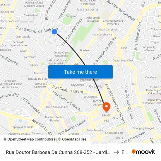 Rua Doutor Barbosa Da Cunha 268-352 - Jardim Guanabara Campinas - SP 13073-320 Brasil to Esamc map