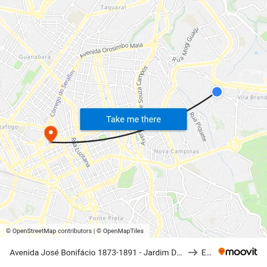 Avenida José Bonifácio 1873-1891 - Jardim Das Paineiras Campinas - SP 13092-305 Brasil to Esamc map