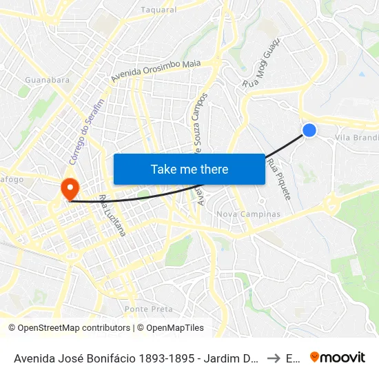 Avenida José Bonifácio 1893-1895 - Jardim Das Paineiras Campinas - SP 13092-305 Brasil to Esamc map