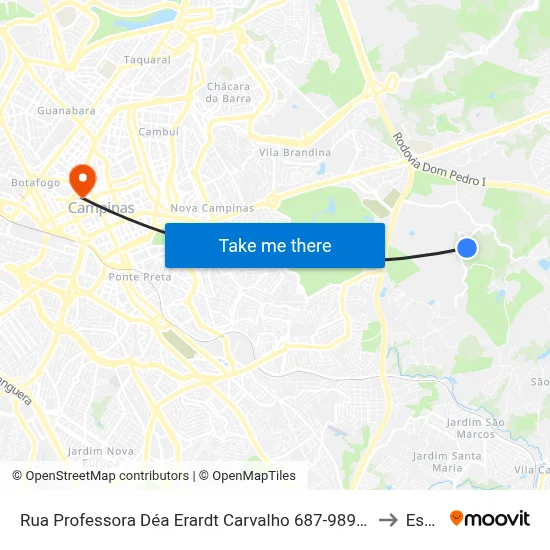 Rua Professora Déa Erardt Carvalho 687-989 Campinas - SP Brasil to Esamc map