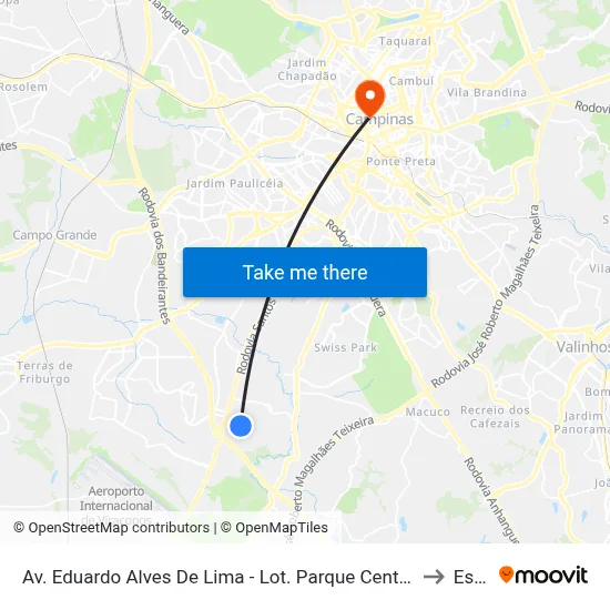 Av. Eduardo Alves De Lima - Lot. Parque Centenario Campinas - SP Brasil to Esamc map