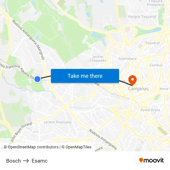 Bosch to Esamc map