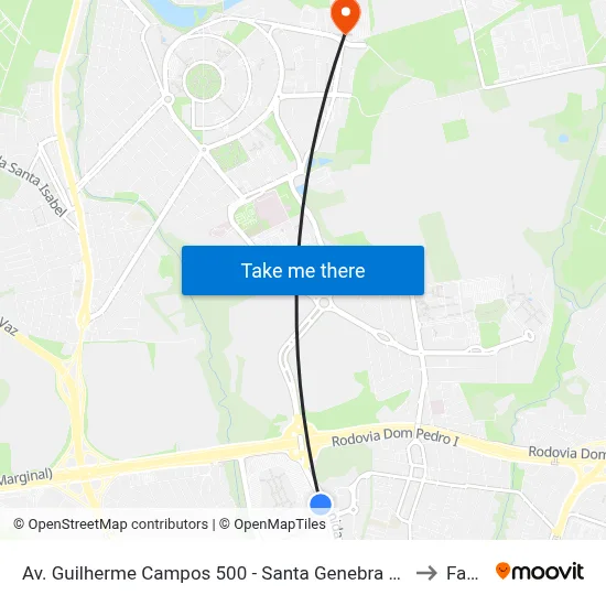 Av. Guilherme Campos 500 - Santa Genebra Campinas - SP 13087-901 Brasil to Facamp map