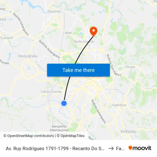 Av. Ruy Rodrigues 1791-1799 - Recanto Do Sol I Campinas - SP 13056-679 Brasil to Facamp map