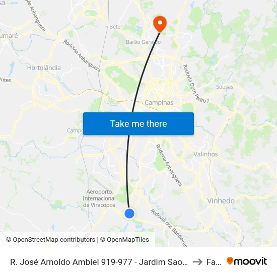 R. José Arnoldo Ambiel 919-977 - Jardim Sao Domingos Campinas - SP 13053-341 Brasil to Facamp map