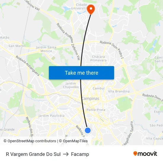 R Vargem Grande Do Sul to Facamp map