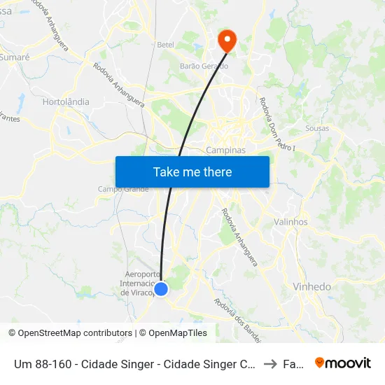 Um 88-160 - Cidade Singer - Cidade Singer Campinas - SP 13053-153 Brasil to Facamp map