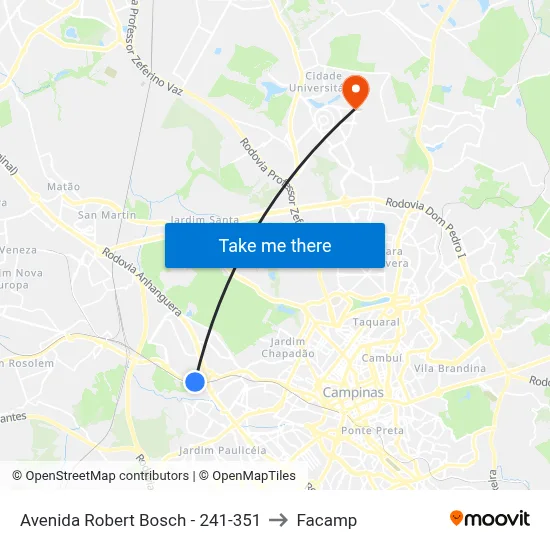 Avenida Robert Bosch -  241-351 to Facamp map