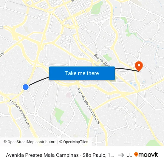 Avenida Prestes Maia Campinas - São Paulo, 13040, Brasil - Jardim Nova Europa, Campinas to Unip map