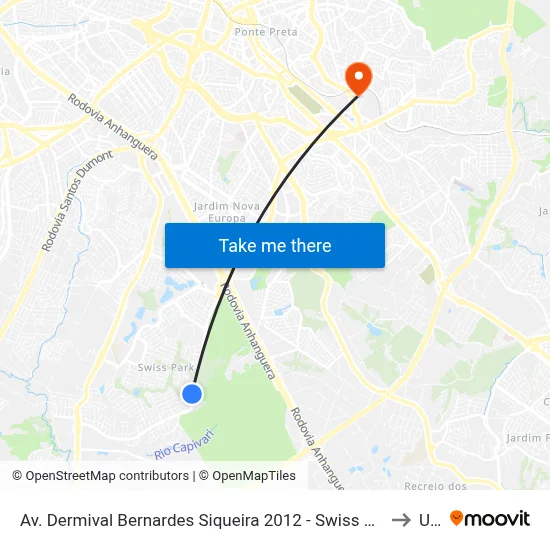 Av. Dermival Bernardes Siqueira 2012 - Swiss Park Campinas - SP Brasil to Unip map