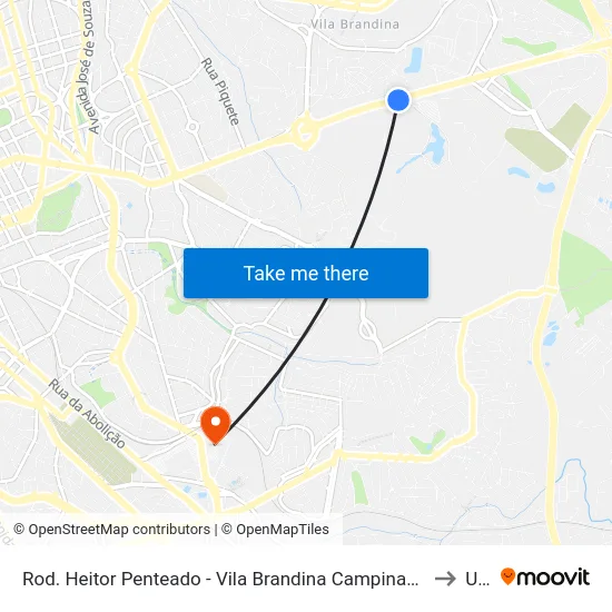 Rod. Heitor Penteado - Vila Brandina Campinas - SP 13092-543 Brasil to Unip map