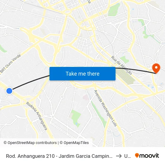 Rod. Anhanguera 210 - Jardim Garcia Campinas - SP Brasil to Unip map